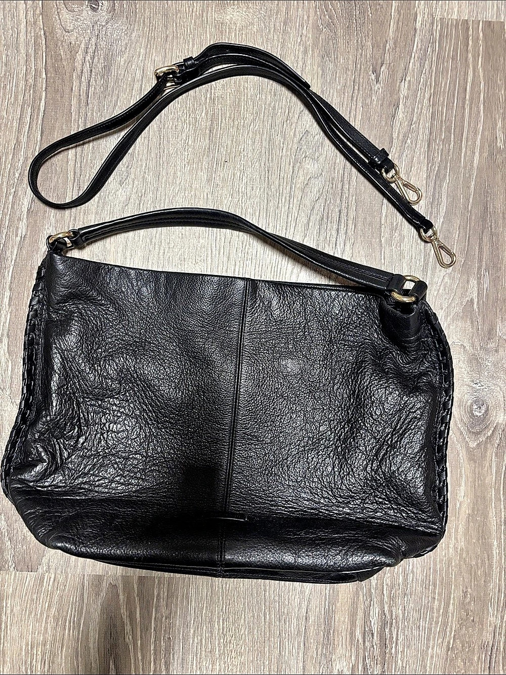 Cole Haan Genevieve Denny Hobo Bag Black Leather Shoulder Bag